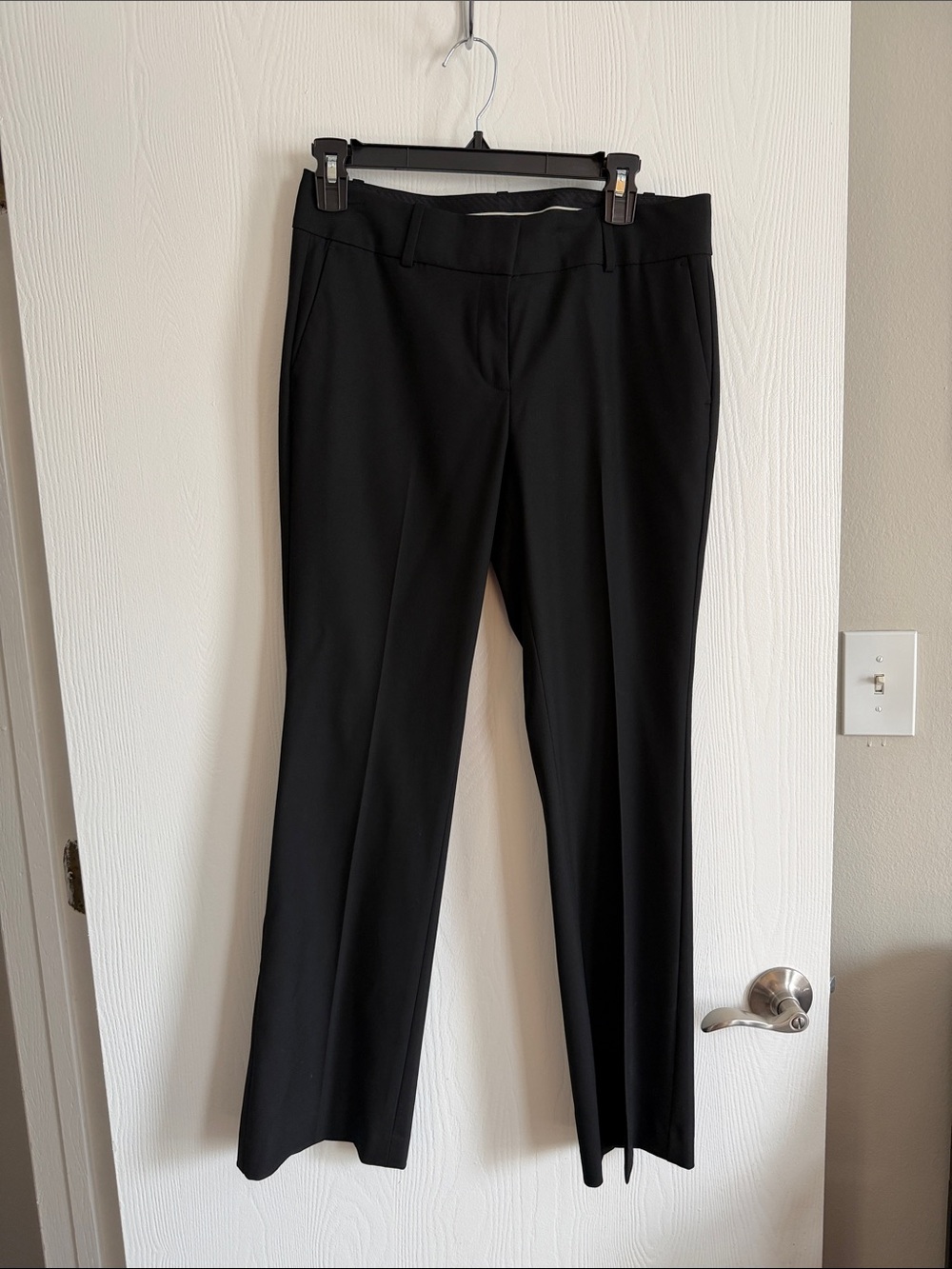 Ann Taylor Black Straight-Leg Dress Trousers
